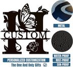 Personalized Custom Letter Name metal Signs, Custom Black Letter Monogram Wall - Image 6