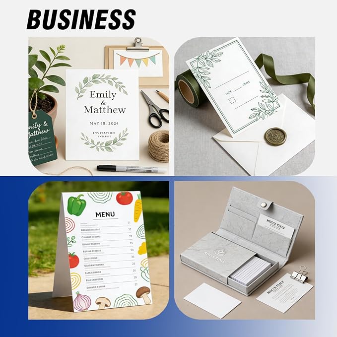 Veritas White Cardstock 8.5 x 11”, 110LB/199GSM Heavyweight Card Stock - Image 4