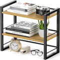 ART-GIFTREE Office Desk Shelf Organizer, Wood Desktop Bookshelf Supplies by ART-GIFTREE