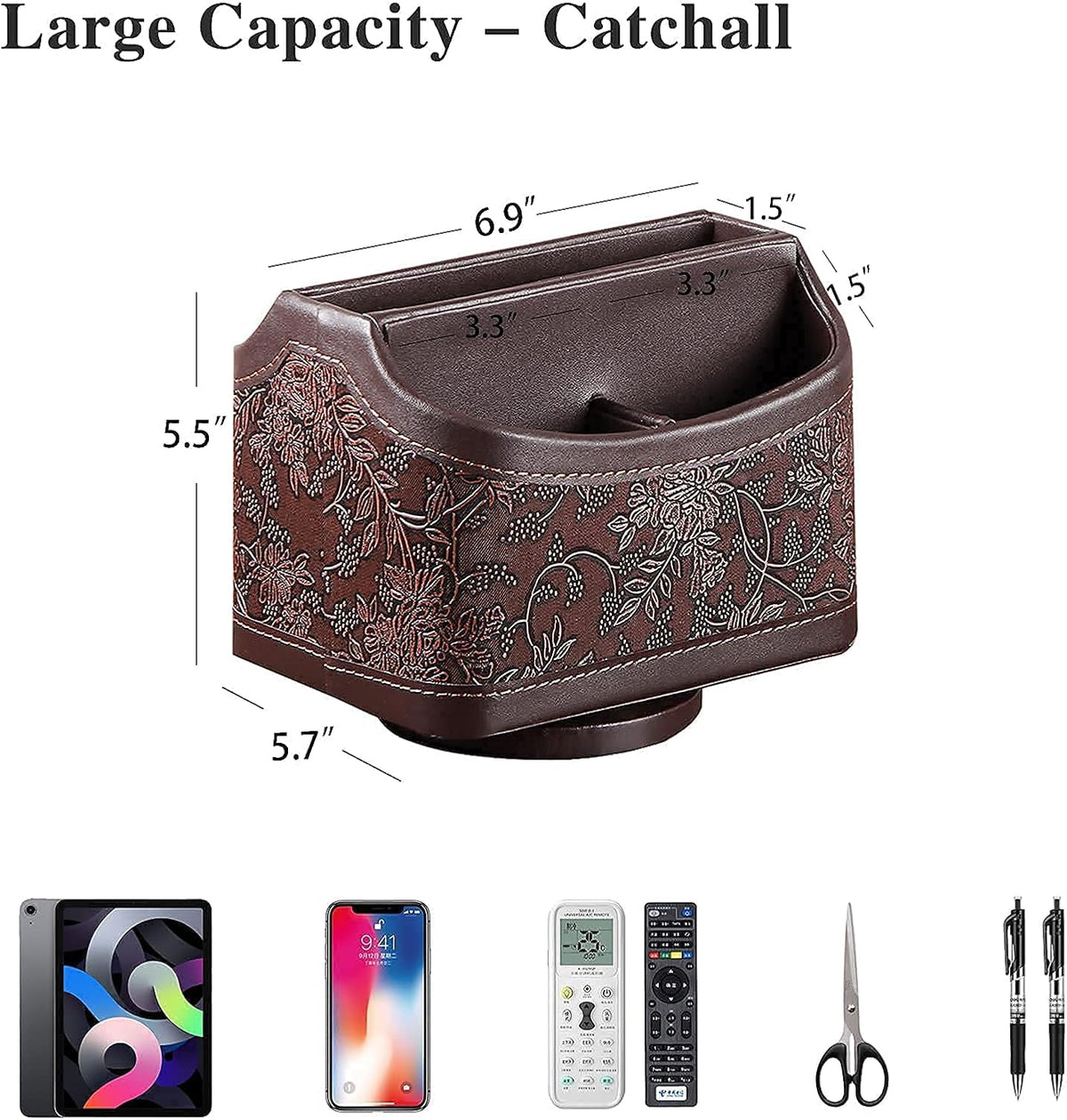 YAPISHI 1x Swivel Remote Control Holder + 1x Square Tissue Box Cover