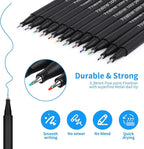 huesamhi 24 Fineliner Pens Set 0.4mm Ultra Fine Tip Drawing Markers - Image 3