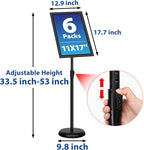 VAIIGO 6Packs 11x17 Inch Adjustable Pedestal Poster Sign Stand, Heavy Duty - Image 5