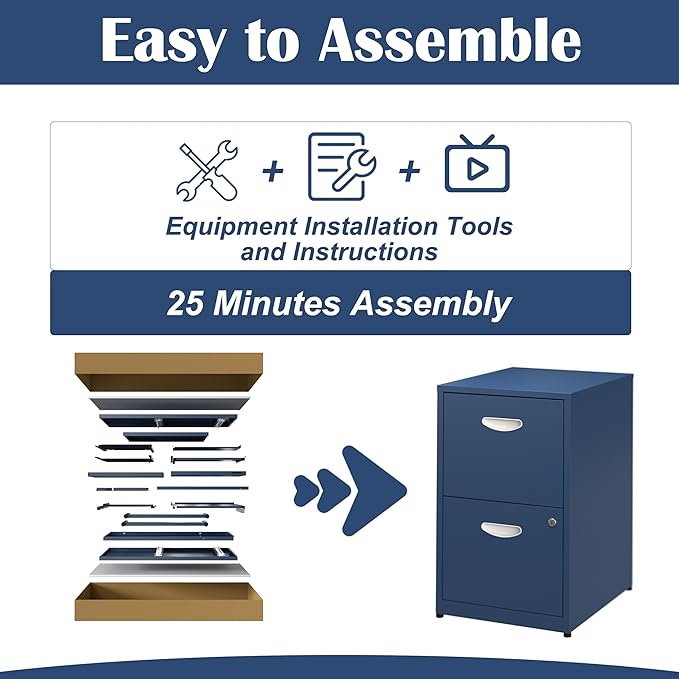 SteeLoong 2 Drawer File Cabinet - Image 7