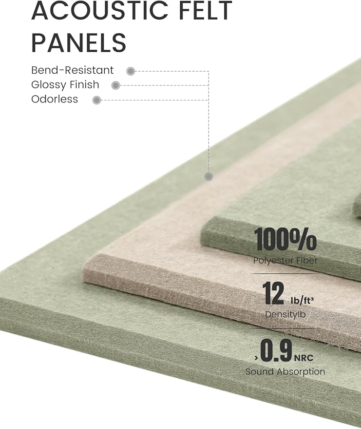 Large Felt Bulletin Board 48" x 36" Cork Board Alternative-12 Pack - Image 4