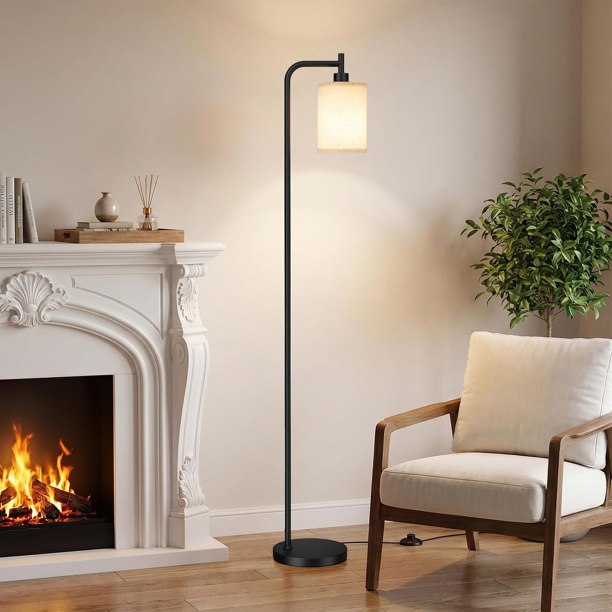 Ziisee 64" Floor Lamp with Remote Control, Dimmable Tall Standing Lamps ...