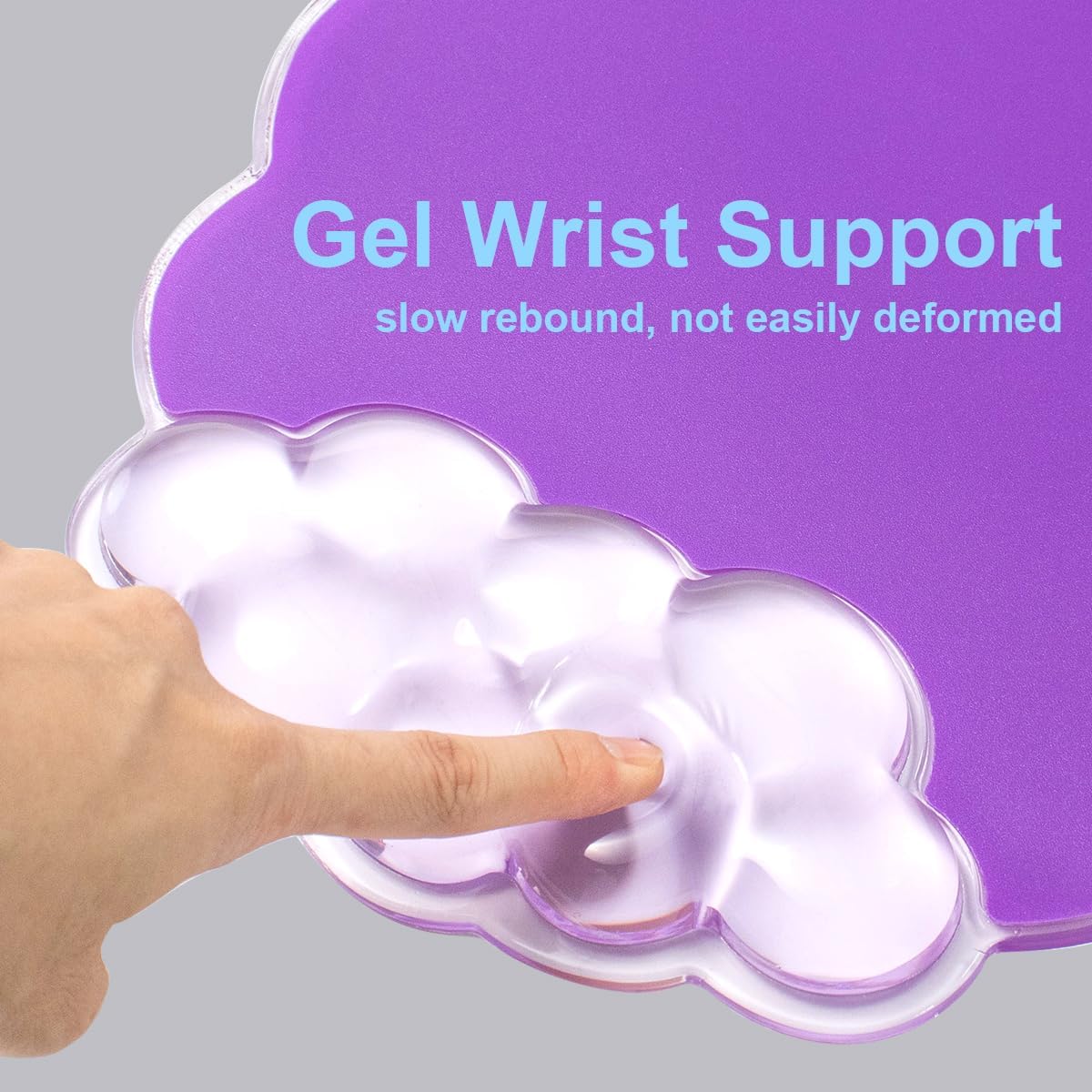 3 in 1 Cloud Keyboard Wrist Rest, Ergonomic Gel Wrist Support Pad for Desk | Soft Gel Arm Rest Heat Dissipating Reduce typing wrist pain Office Accessories