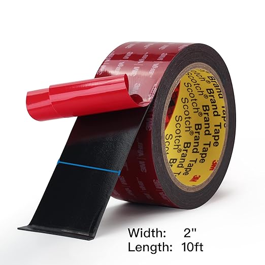 Bulina Double Sided Mounting Tape 5925 VHB 2" Width Black Foam Tape High Bond - Image 2