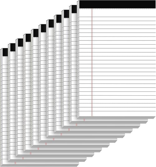 10 Pack of Legal Pad Writing Pads 5" x 8" Notepad 80gsm Recycled Paper Small by Nichela