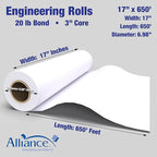 Alliance Wide Format Paper Rolls, 20lb - Image 2