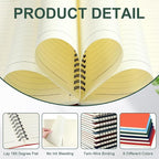 Yahenda Spiral Notebook Bulk A5 College Ruled Journals Notebooks Lined 8.3 x - Image 4