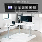 VIVO Electric Corner 63 x 55 inch L-Shaped Standing Desk, Memory Height - Image 5