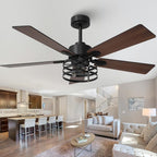 52" farmhouse ceiling fan with light, 6-speed dc, main product view