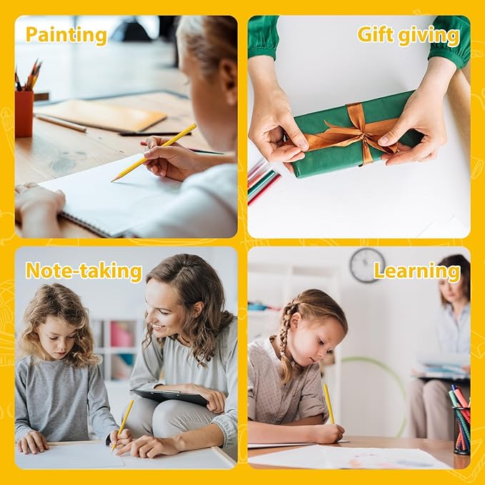 sqzrmdcg 36 PCS Yellow Colored Pencils, Pre-sharpened Professional Wooden Art - Image 7