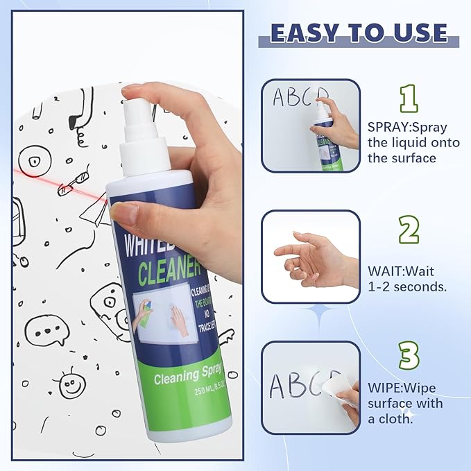 Swiffen 12 Pack Whiteboard Cleaner Spray Bottle 8.5oz Dry Erase Board Surface - Image 3