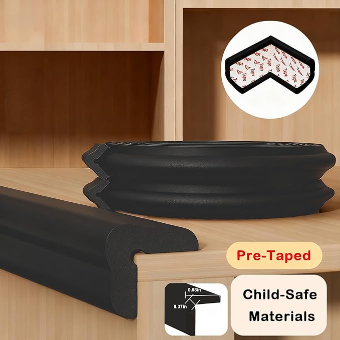 Baby Proof Corners and Edges Protector 10ft Edge+4 Corner Guard, Fireplace Baby - Image 3