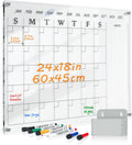 MAKELLO Acrylic Calendar for Wall 24" x 18", 4 Pens, Pen Holder, Wall-Mount