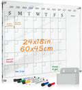 MAKELLO Acrylic Calendar for Wall 24" x 18", 4 Pens, Pen Holder, Wall-Mount by MAKELLO
