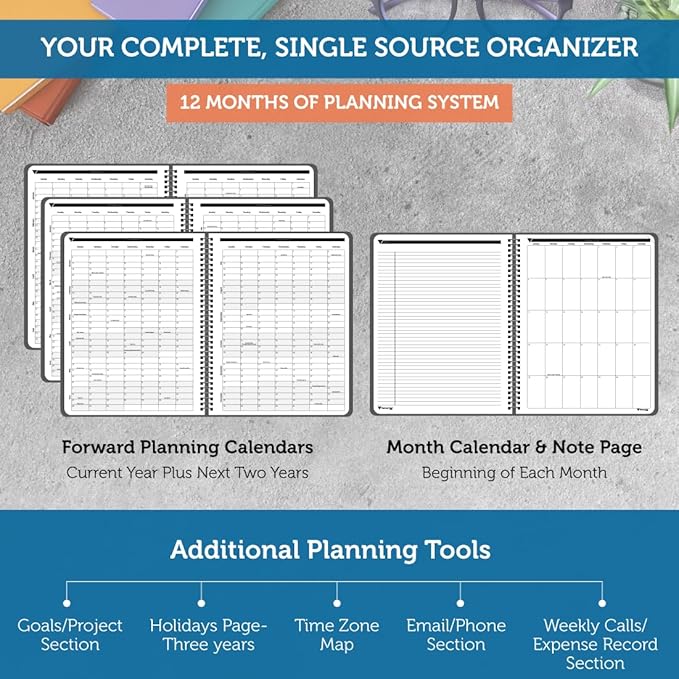 Planner Pad Spiral Bound January-December 2026/ Calendar Year 6 3/4" x 8 1/2" - Image 4