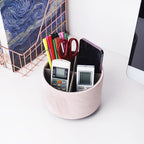 Hennaja Round Leather Art Supply Organizer, Remote Control Holder, 360 Degree - Image 6