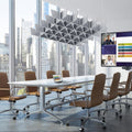 acoustic ceiling panels sound absorbing panels, lattice gray, main product view