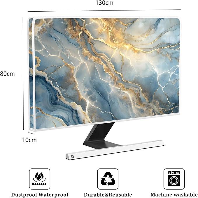 Baocicco Gold Blue Waterproof Screen TV Cover 55 Inch Modern Full Body Covers - Image 2