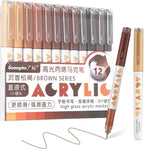 kander Acrylic Gel Pens, 12 Colors Highlighter Acrylic Gel Ink Pens by Yourcreativeassistant