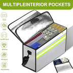 Fireproof Money Bags with Lock-6500°F Fireproof Document Box, 10 Layers - Image 6