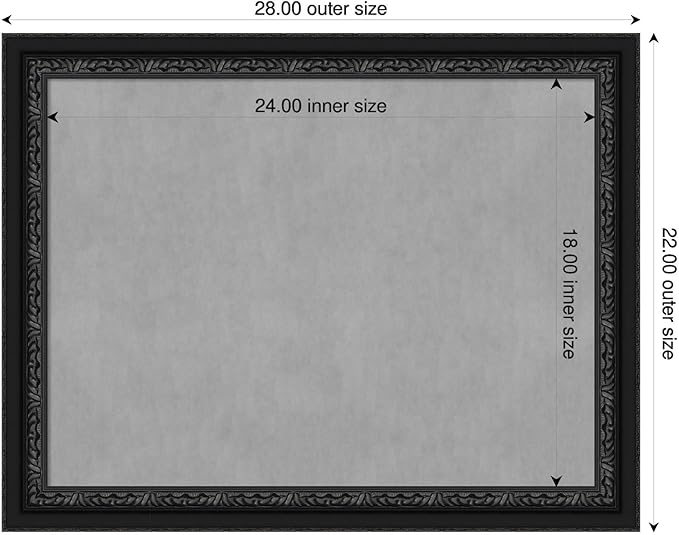 Amanti Art Black Framed Magnetic Board 22x28 Medium Vision Board - Image 2
