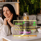 Led Note Board with Colors, 12” X 8” Acrylic Led Light Up Message Board - Image 6