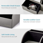 Vlando Office Desk Organizer Leather Desktop Organizer Caddy - Image 4