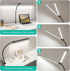 ShineTech LED Desk Lamp for Home Office, 4000K Neutral White Double Head - Image 6