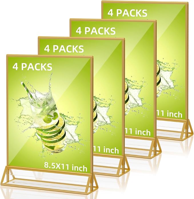 PPH-Sisy Acrylic Sign Holder 8.5 x 11, Double Sided Clear Display Stand by PPH-SisyPurchaseNow