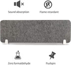 MYOYAY 40''x12'' Privacy Panel Clamp-on Acoustic Desk Divider Freestanding - Image 7