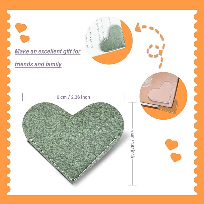 Leather Heart Bookmarks - Image 3