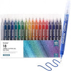 Grabie Jumbo Glitter Gel Ink Pen Set Of 18, Metallic Vibrant Sparkle Gel Pens by Grabie