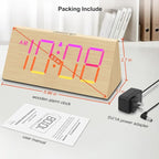 DreamSky Wooden Digital Alarm Clock - Image 7