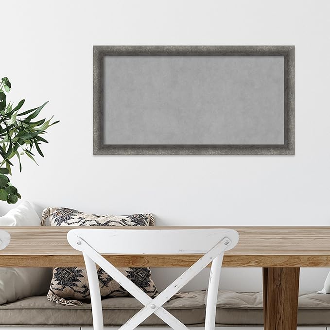 Amanti Art Grey Framed Magnetic Board 14x26 Small Vision Board - Image 5