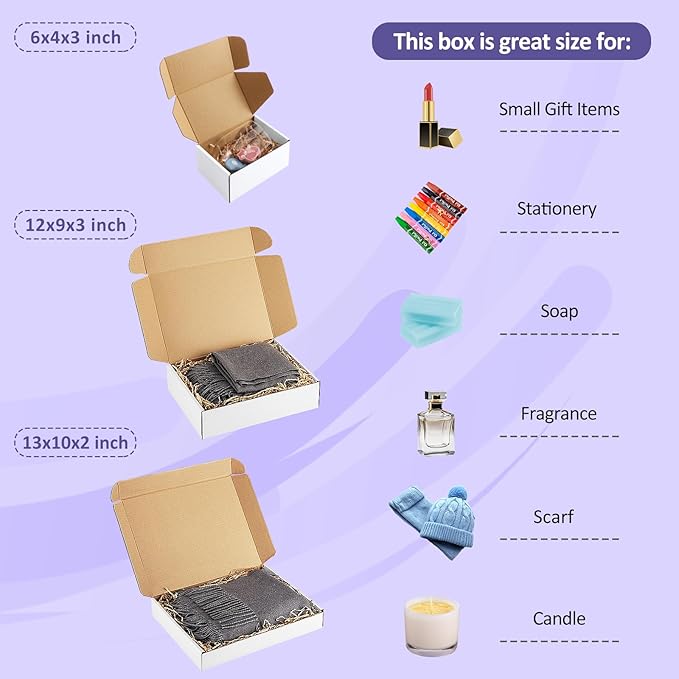 Eupako 18 Pack Small Shipping Boxes Assorted Sizes, Cardboard Boxes - Image 3
