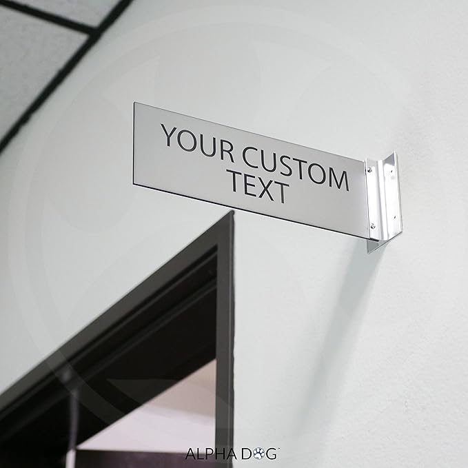 ALPHA DOG SIGNS Custom Projecting Hallway Nameplate, Personalized 2-Line Text - Image 4