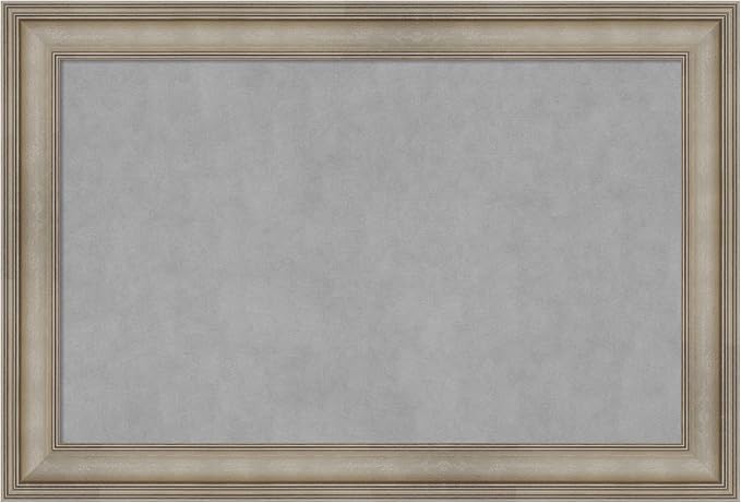 Amanti Art Silver Framed Magnetic Board 25x37 Large Vision Board by AmantiArt