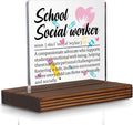 School Social Worker Gifts, Thank You Desk Sign by Pariveca
