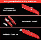 20 Pcs Retractable Utility Knife, Box Cutter Aluminum Alloy Carpet Knife Heavy - Image 3