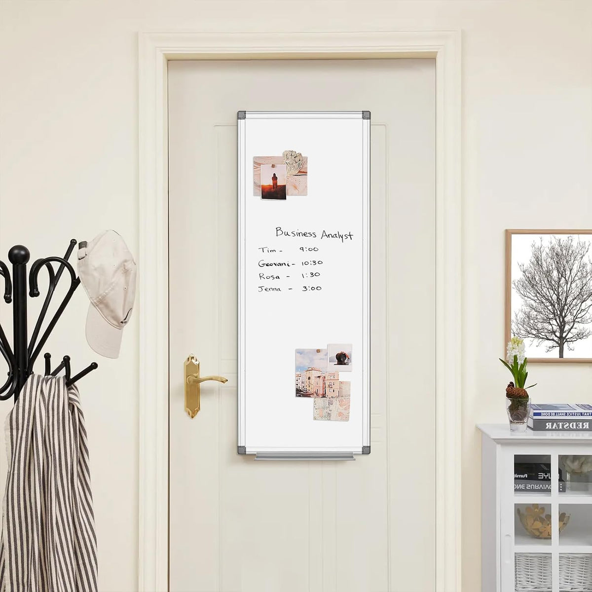 SWANCROWN Magnetic White Board, 36 x 12 in, Long Whiteboard Wall Hanging