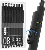 JIMMIDDA 8Pcs Black Gel Pens by JIMMIDDA