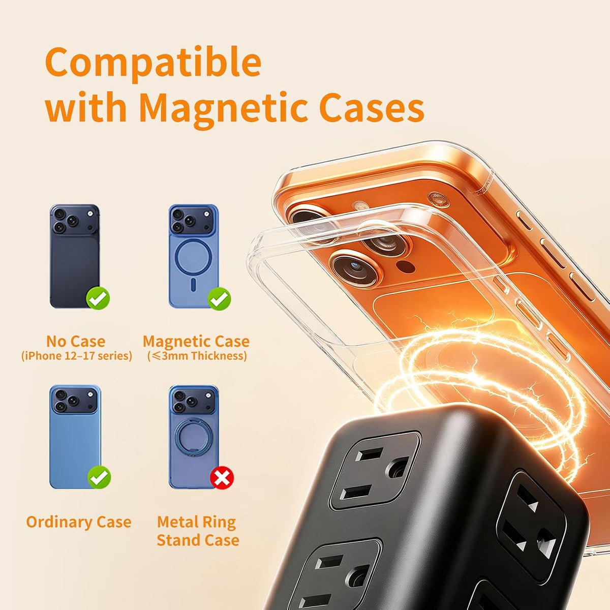 Extension Cord with Multiple Outlets, SMALLRT Power Strip Tower, Outlet Exten...