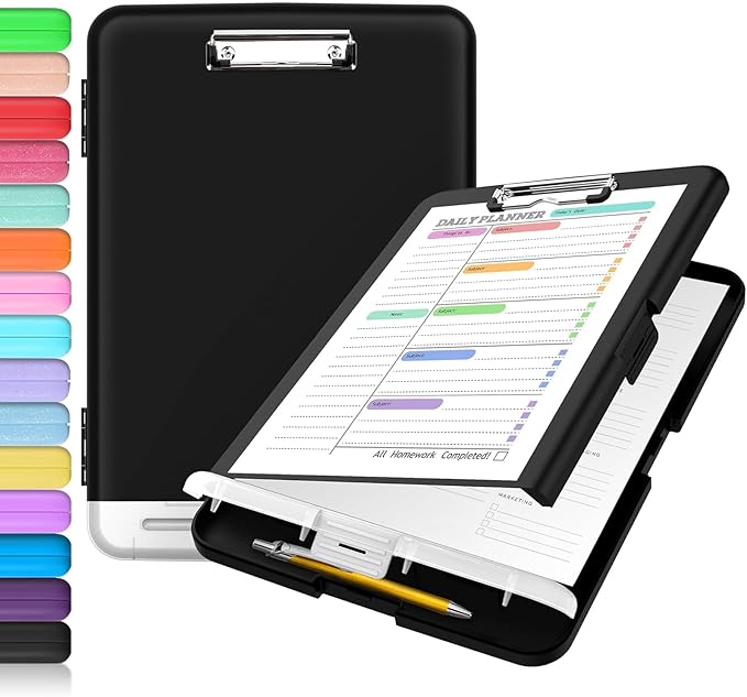 Sooez Clipboard with Storage, High Capacity Nursing Clip Board 8.5 x 11 with by Sooez