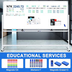 96"x48" Large Magnetic White Board Dry Erase Whiteboard - Image 3