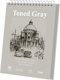 Fuxi Toned Gray Sketchbook 8x10, 60 Sheets Acid-Free Drawing Paper, Spiral by SketchBook