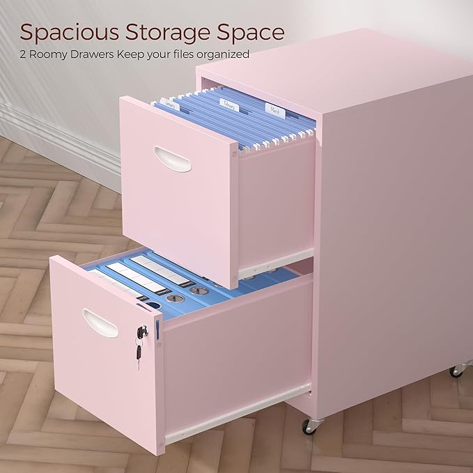 Kubohogar 2 Drawer Mobile File Cabinet - Image 8