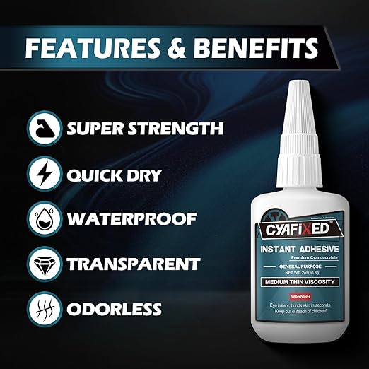 Medium-Thin Super Glue, 56.8 Gram Fast CA Glue - Image 2